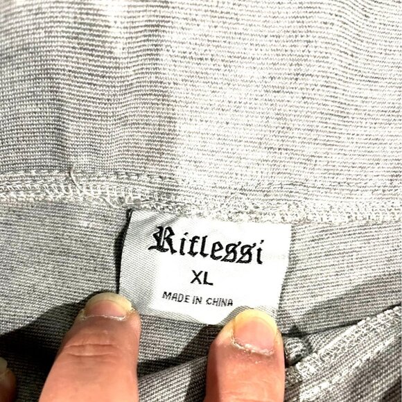 Grey Joggers With Red & Black Side Stripes Drawstring Waist By Ricklessi XL - Picture 3 of 4